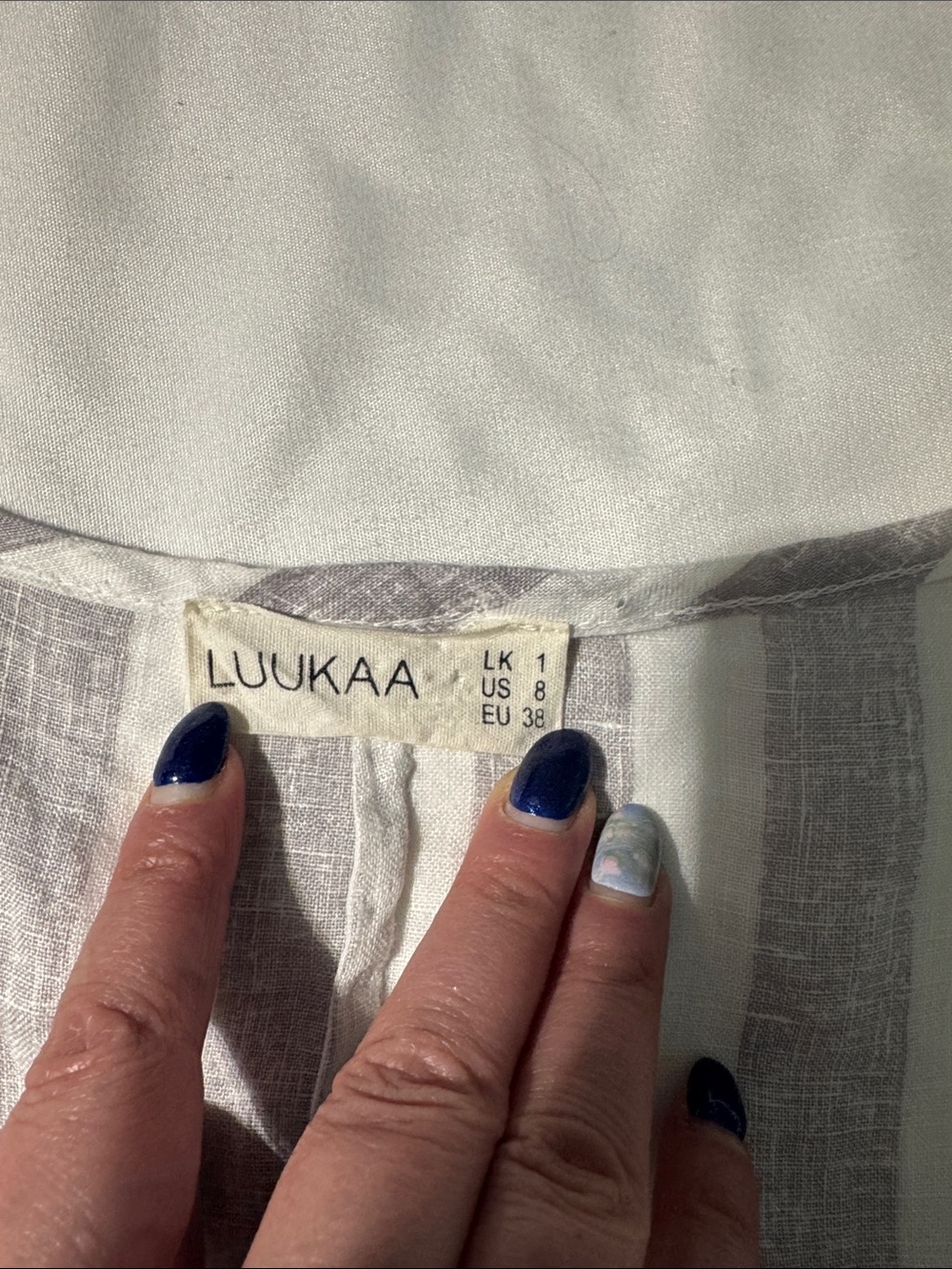 Luukaa Linen Blend Striped Bubble Dress | US 8 | Lagenlook | Oversized | Pockets - Picture 2 of 11